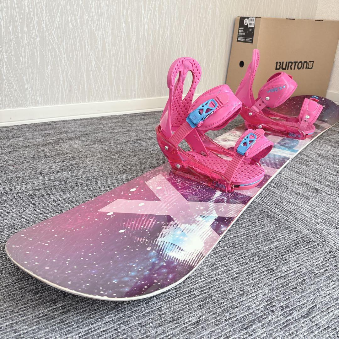 53美品❗️超豪華❗️FLUX/バートン レディース スノーボードセット★142cm