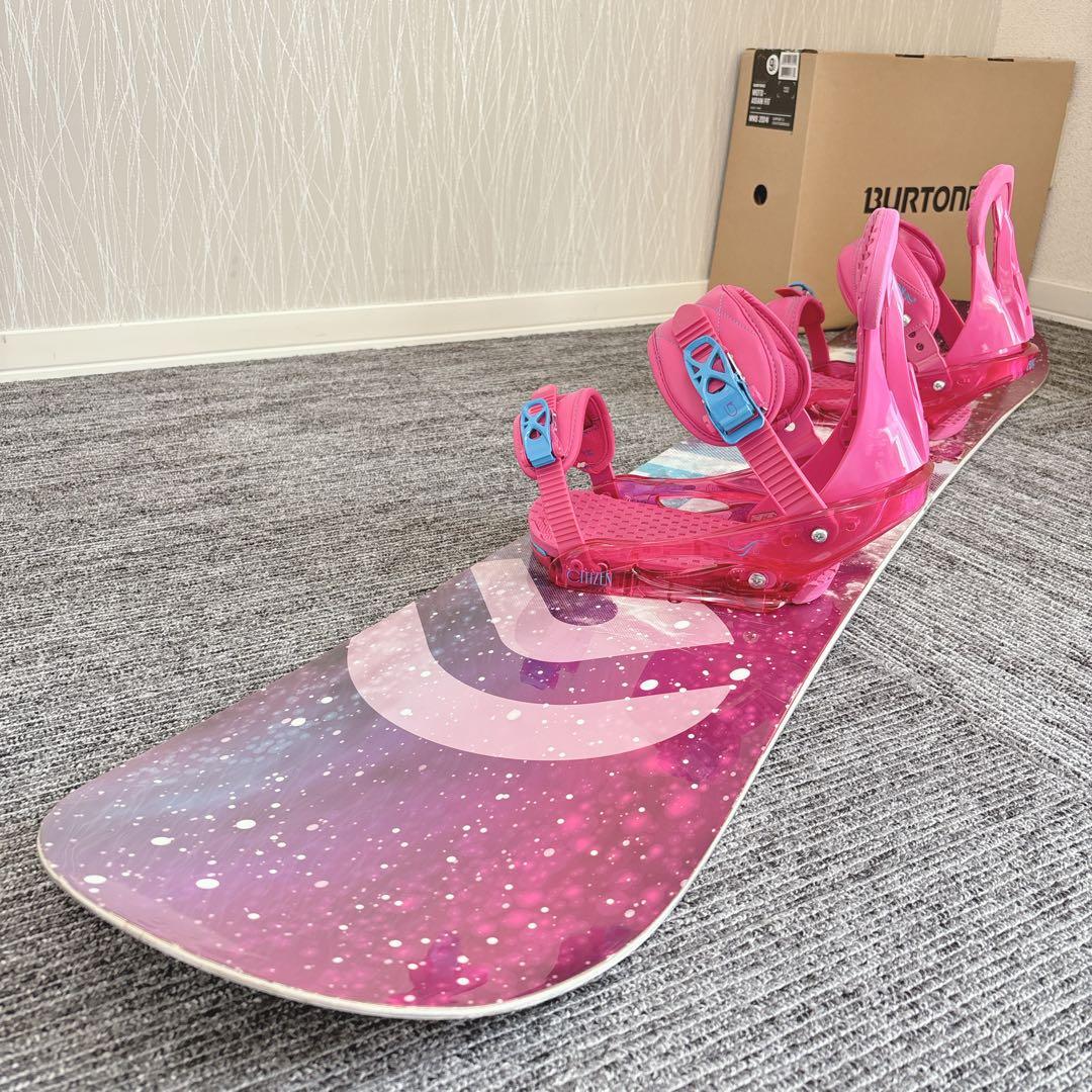 53美品❗️超豪華❗️FLUX/バートン レディース スノーボードセット★142cm