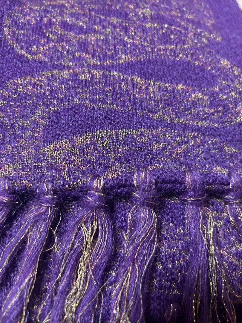 Hysterics スネーク ループ 蛇 紫 マフラー フリンジ付き