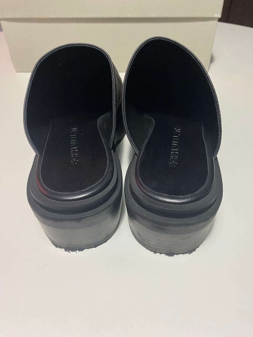 靴 Eckhaus Latta zoe clog m black leather