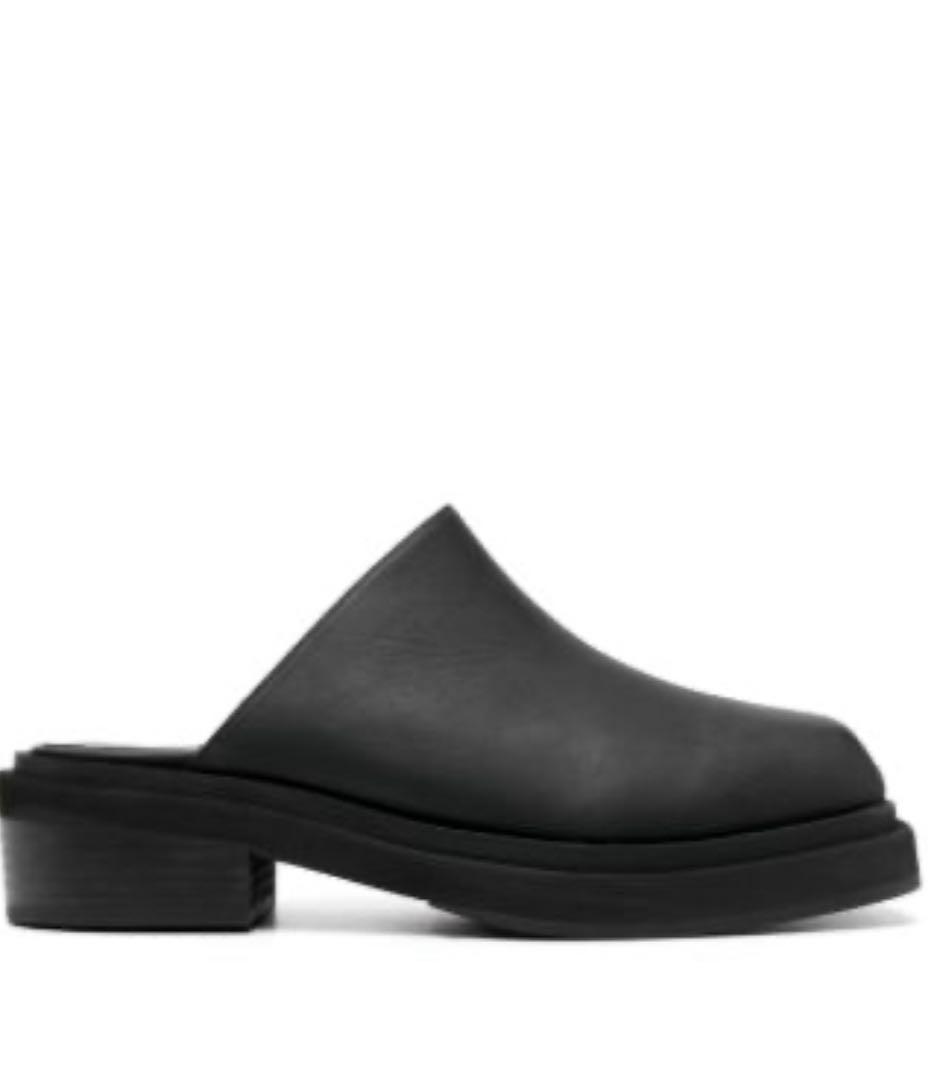 靴 Eckhaus Latta zoe clog m black leather