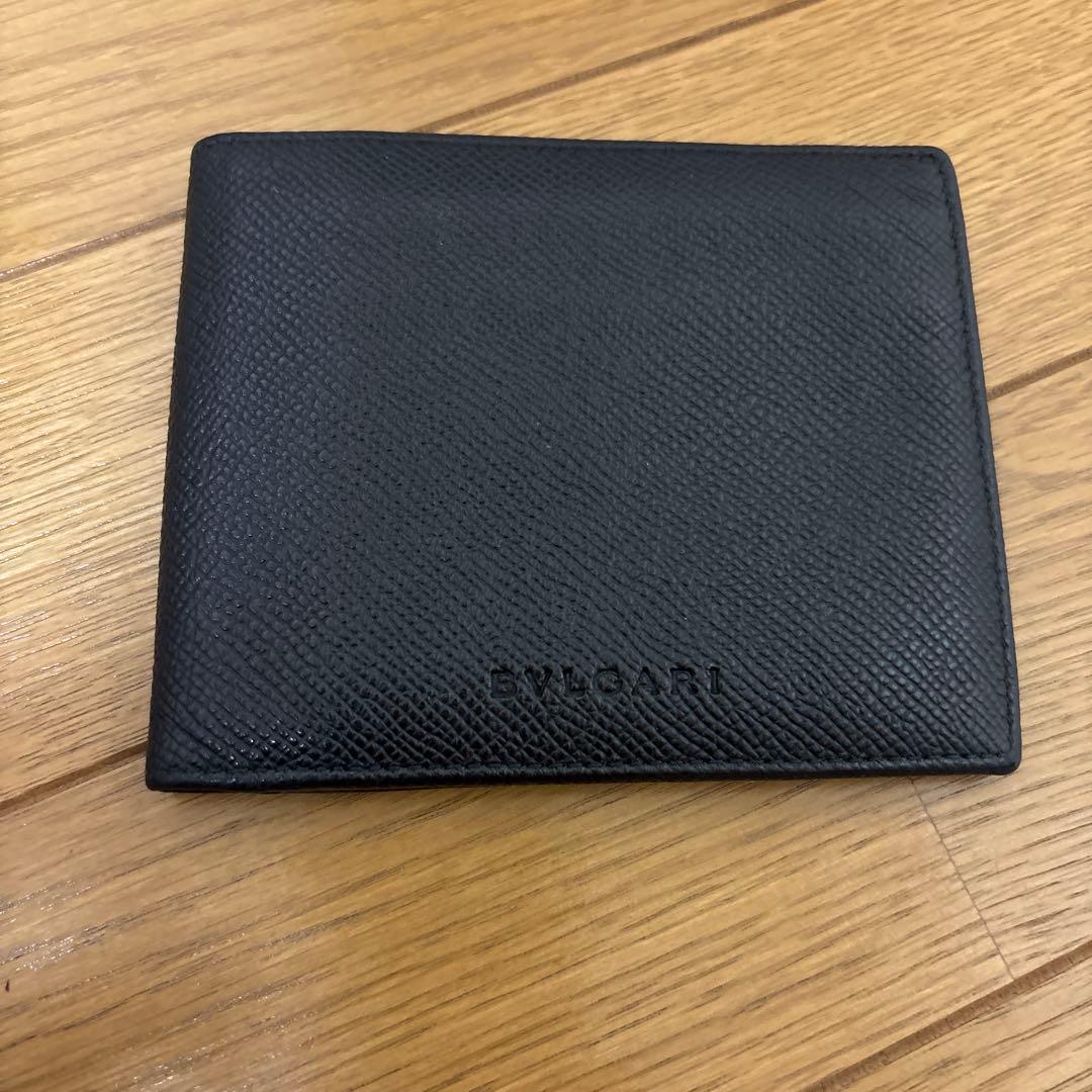 ★BULGARI ブラック 二つ折り財布