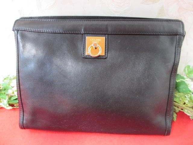 優*輝様 (6AA1656)セリーヌ　セカンドバッグ　クラッチバッグ　レザー　D