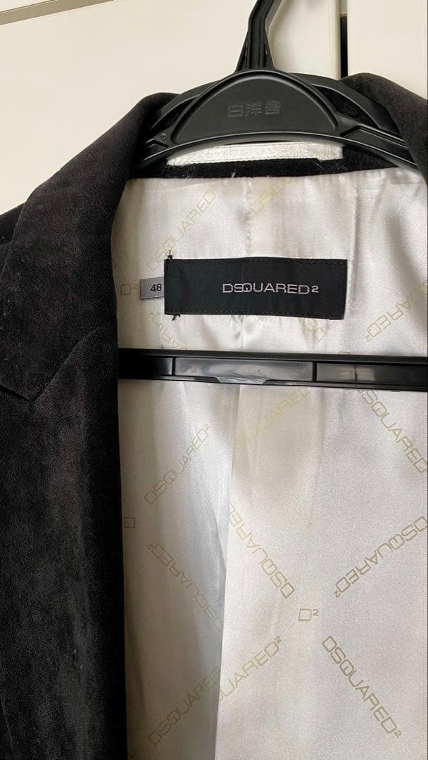 【DSQUARED2】秋冬の装い！黒ベルベット ジャケット レア