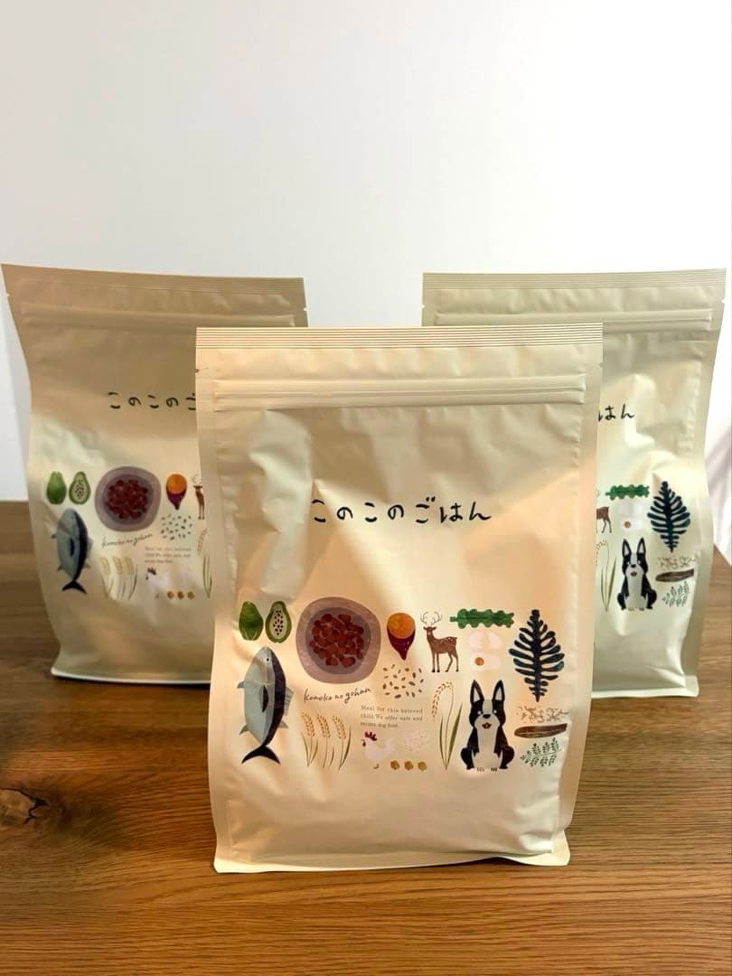 【新品未開封 3袋セット最安値】このこのごはん 1kg×3袋 ドッグフード