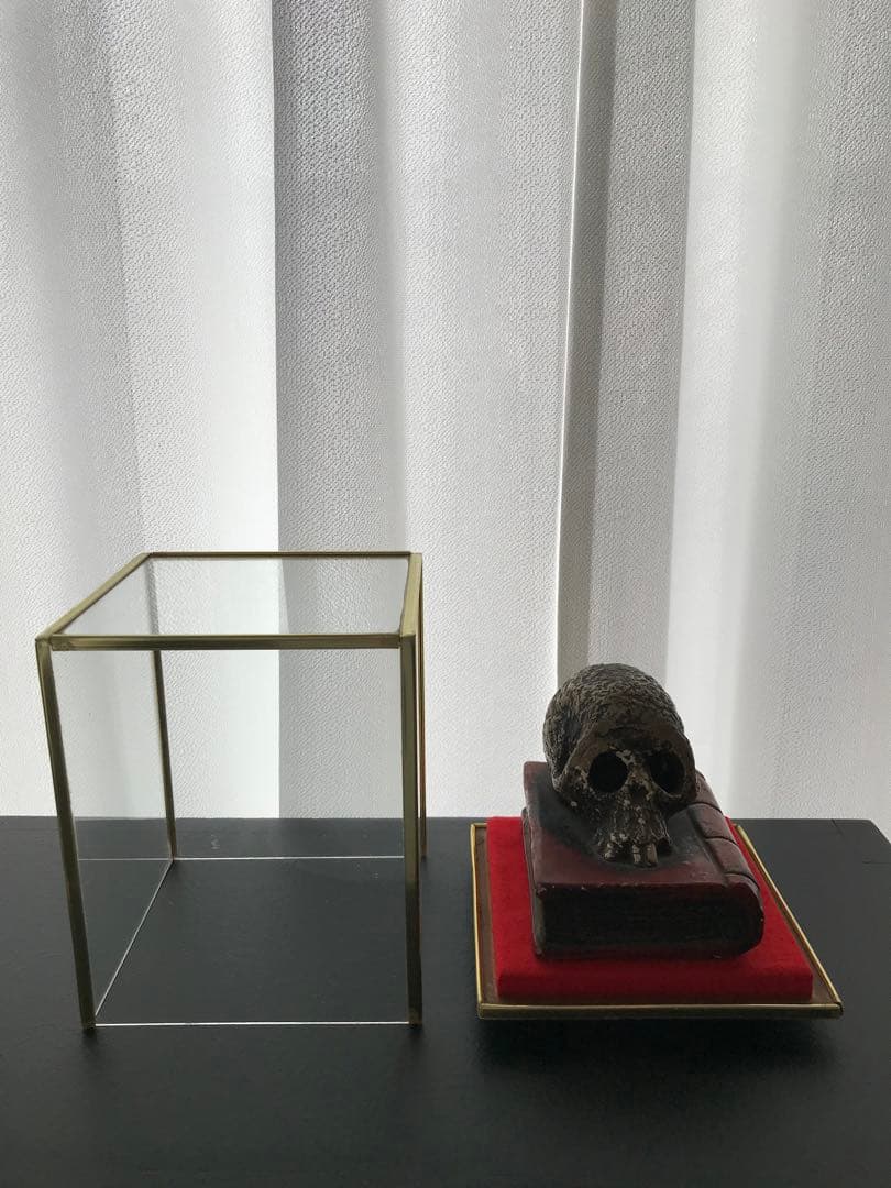 希少 京焼 野晒し髑髏 ドクロ 在銘 置物 陶器 昭和 骨董 珍品 レア