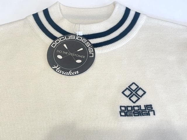 新品　DOCUS ドゥーカス ライン セーター レディース　オフホワイト　M