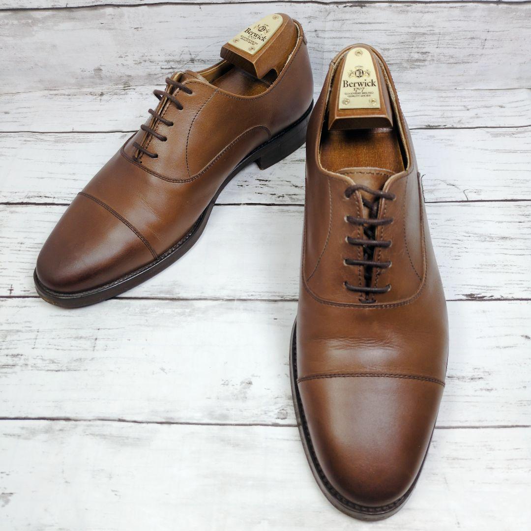 s*o様 良品【Berwick】バーウィック ブラウン ストレートチップ40 2