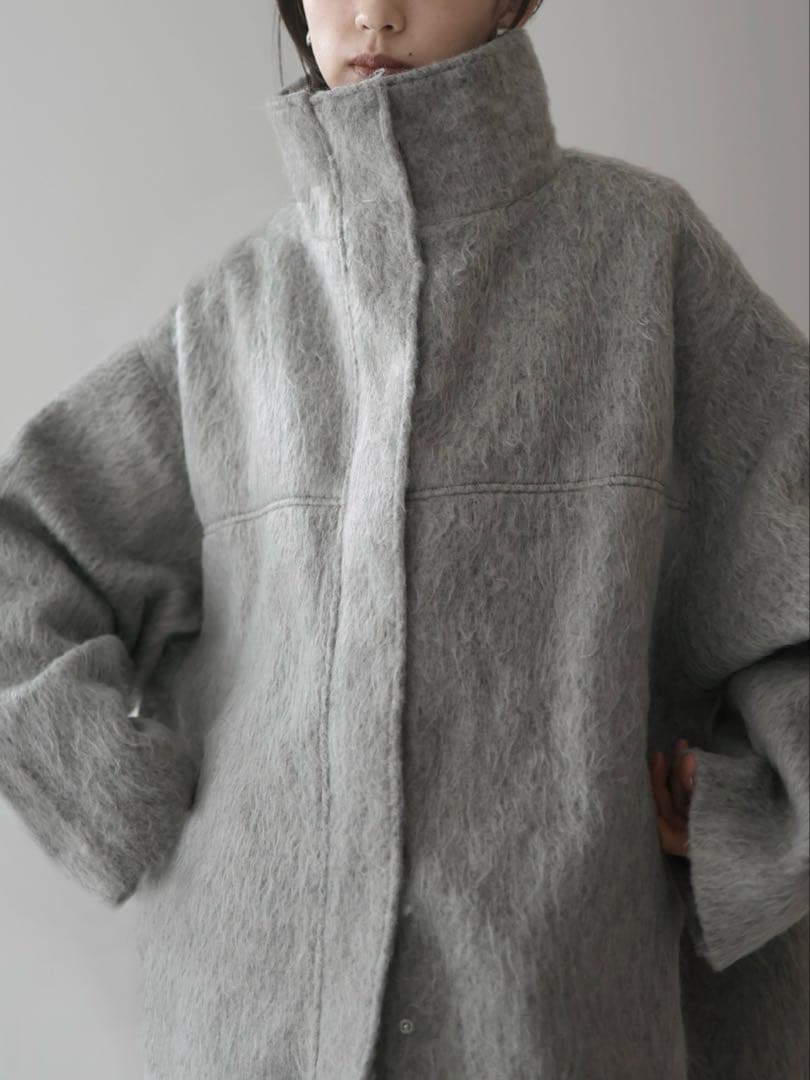 シャギースタンドカラーコート　hellam