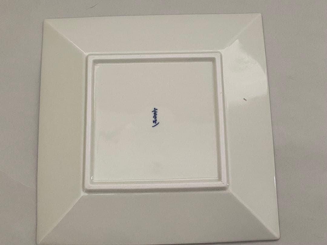 有田焼 乾山写菊金濃正角皿 鶴の盛皿セット未使用品