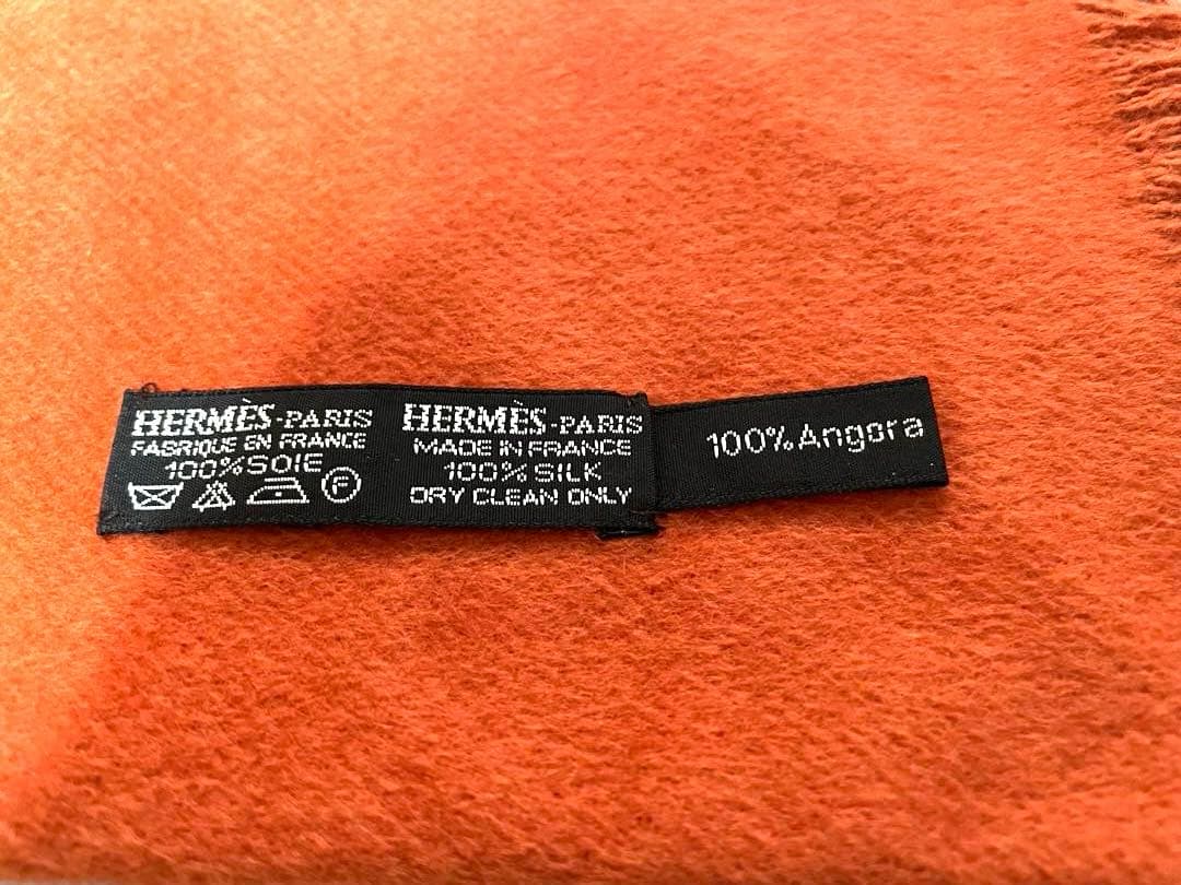 エルメス　ストール　三日月　赤