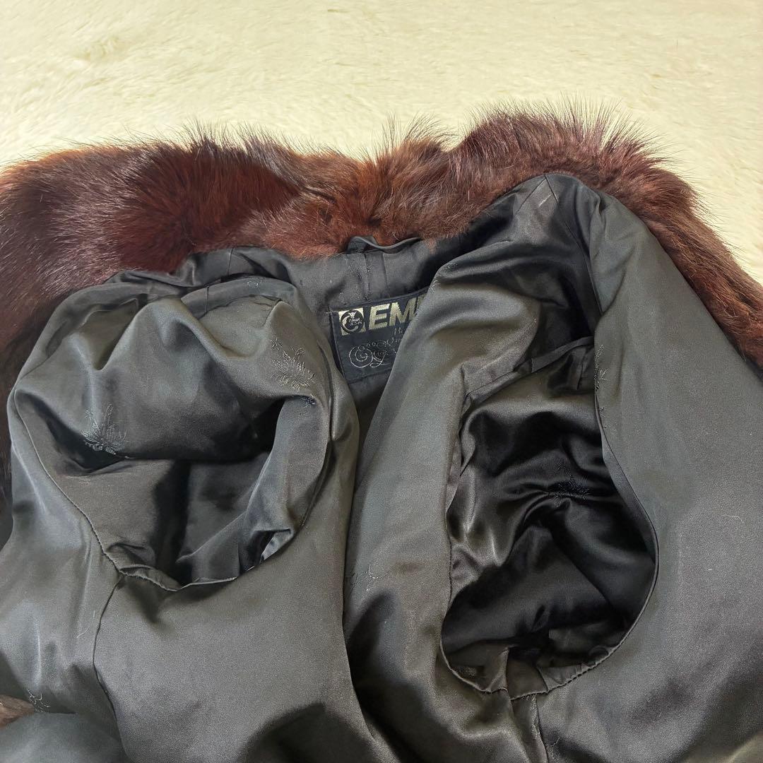 【美品】EMBA レッドフォックス ファーコート サイズXL相当　ボリューム◎
