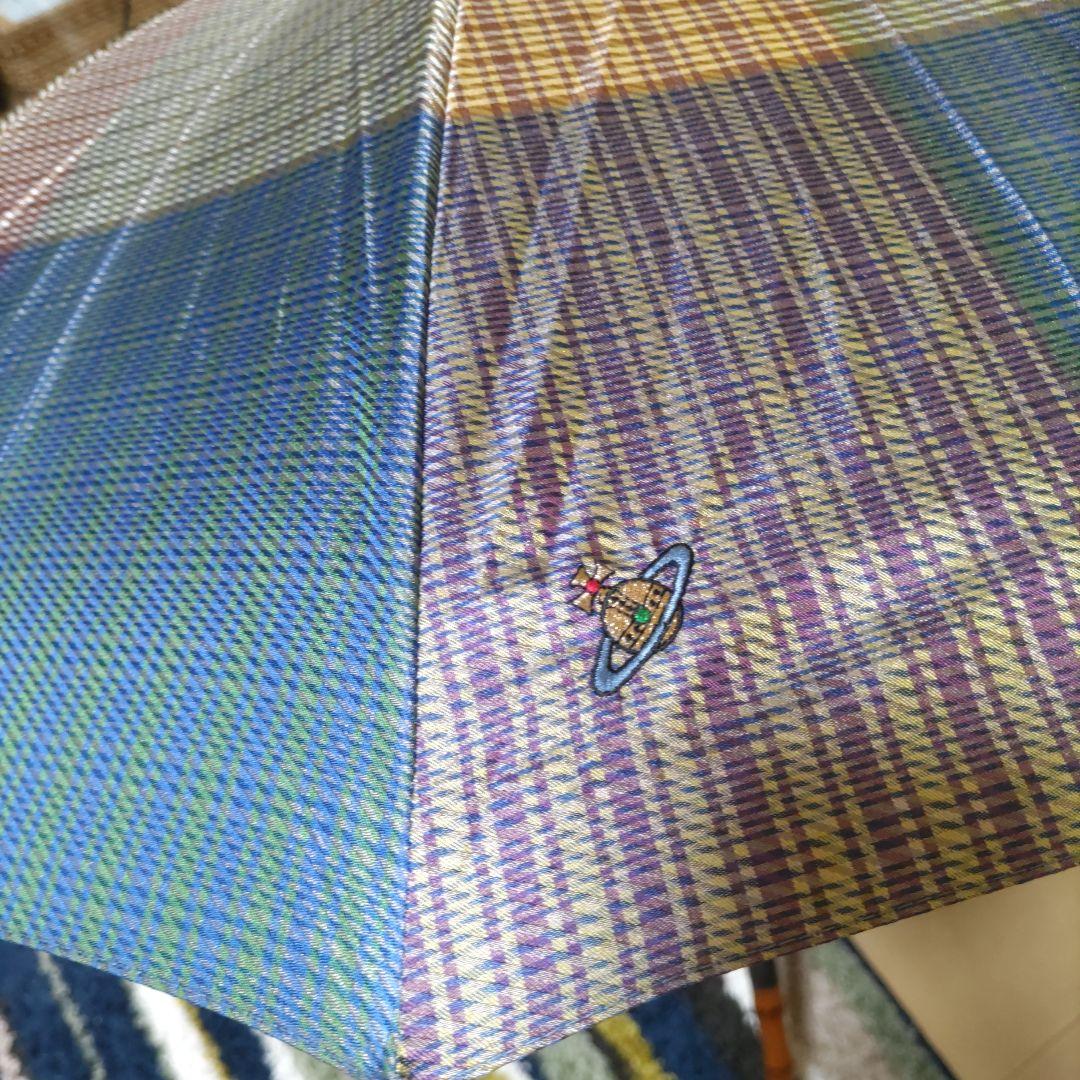 ヴィヴィアンウエストウッド　チェック柄 マルチカラー 長傘