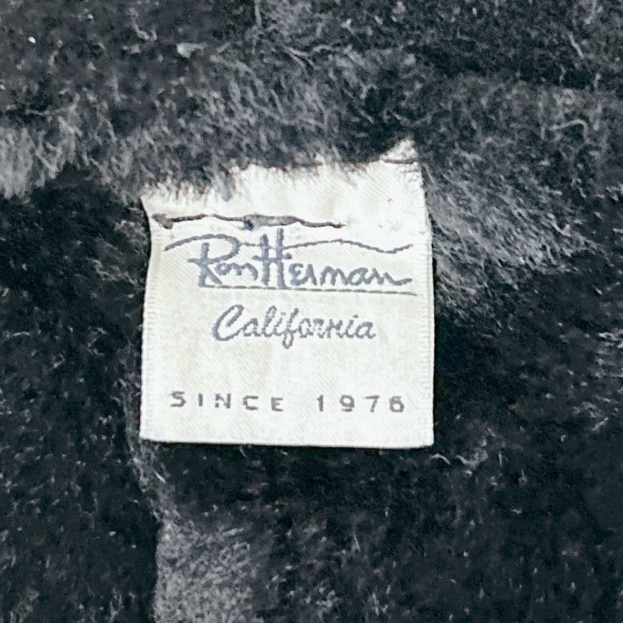 ロンハーマン ムートン ダッフルコート 羊革 ブラック フード付き ボア 黒