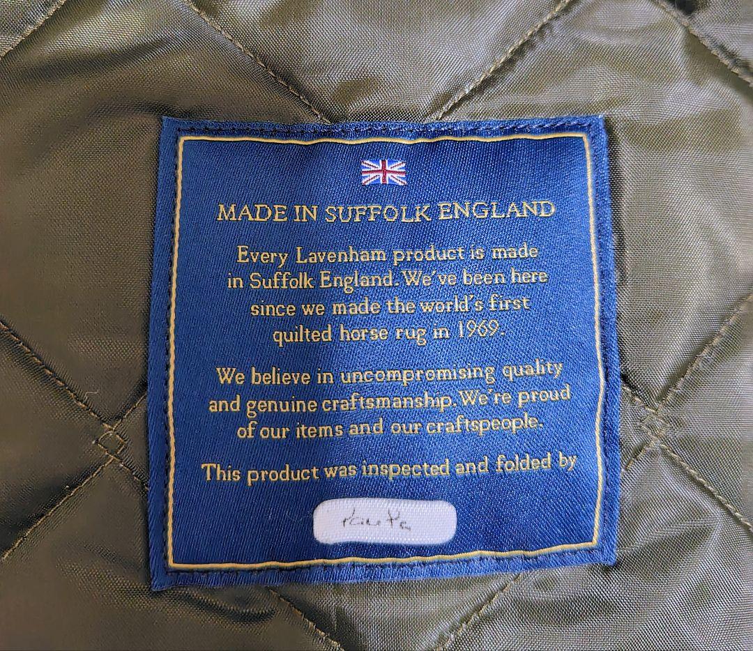 LAVENHAM キルティングベスト M 38 カーキ