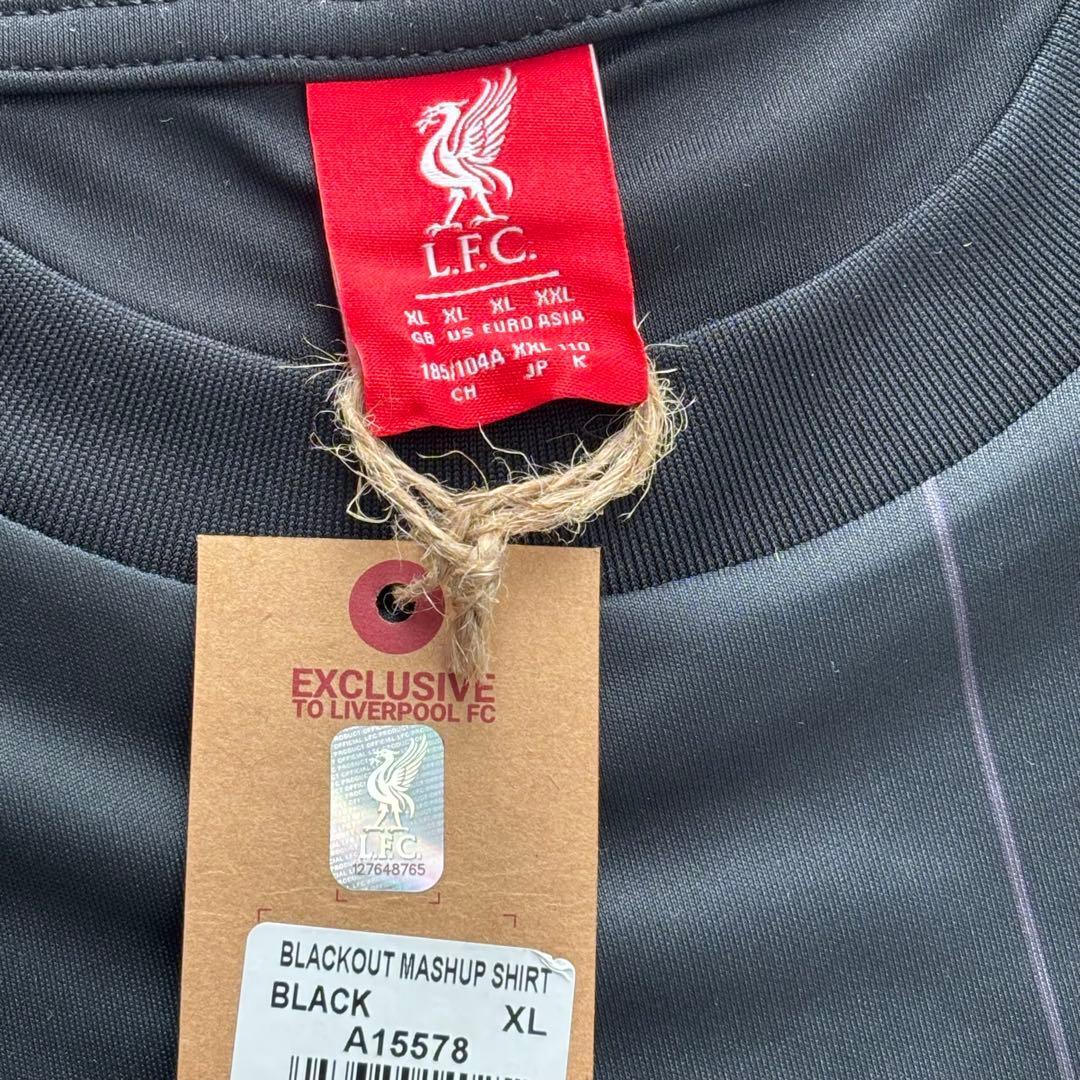 リヴァプール ユニフォーム風ゲームシャツ Tシャツ Liverpool FC 黒