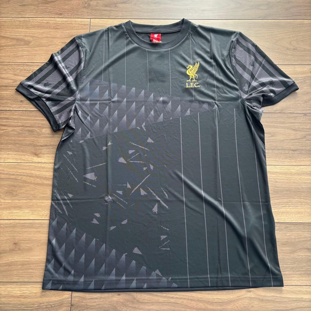 リヴァプール ユニフォーム風ゲームシャツ Tシャツ Liverpool FC 黒