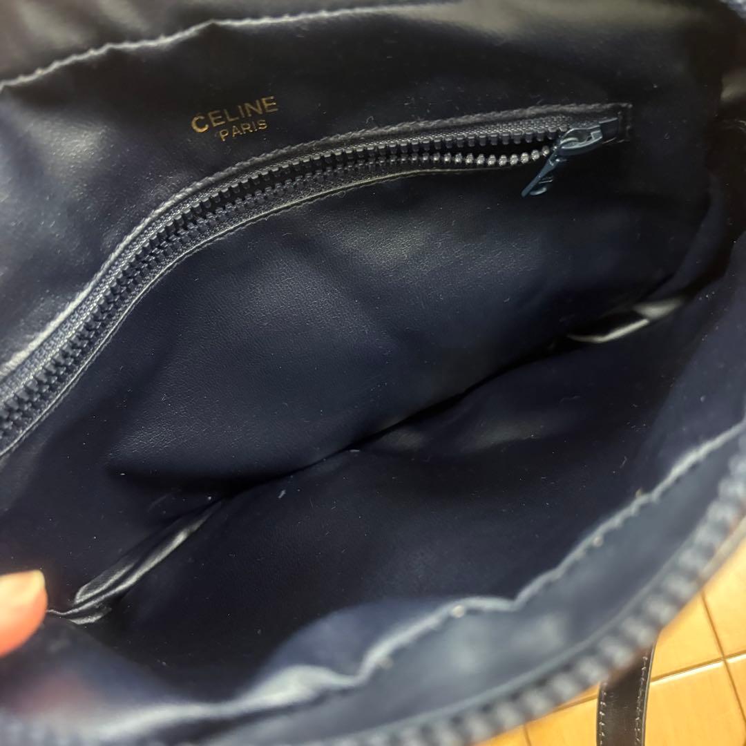 ヴィンテージ セリーヌ ショルダーバッグ マカダム柄 ブラゾン トリオンフ