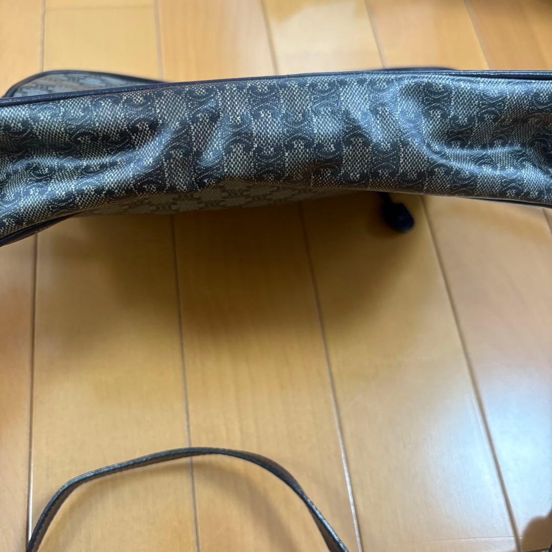 ヴィンテージ セリーヌ ショルダーバッグ マカダム柄 ブラゾン トリオンフ