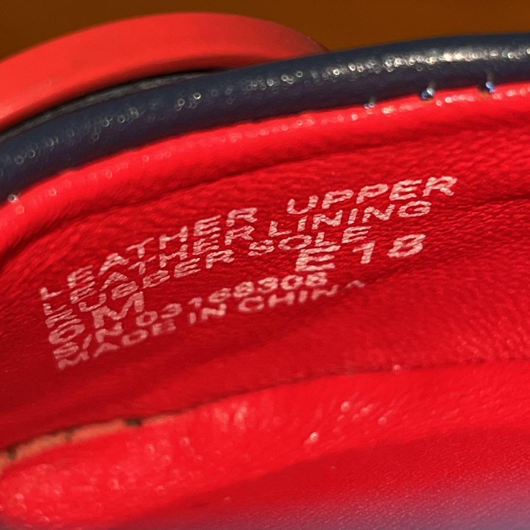 ❀美品 トリーバーチ 紺 ネイビー レッド 23cm 6 フラットシューズ