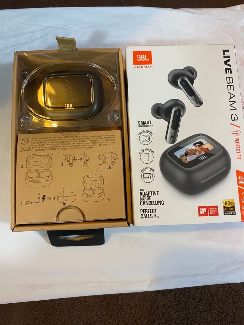 【美品】JBL LIVE BEAM 3 ワイヤレスイヤホン ブラック