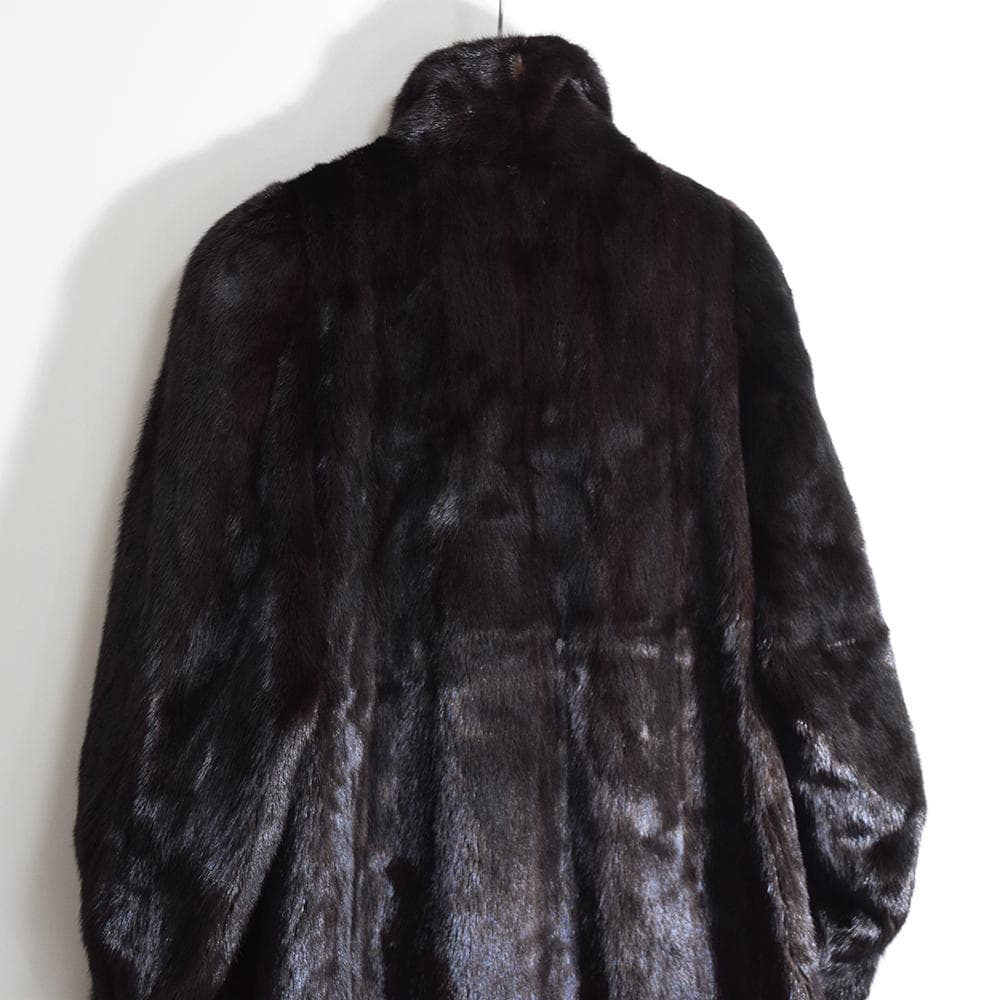Black Jewel ダークミンク 毛皮コート セミロング 13　着丈80cm