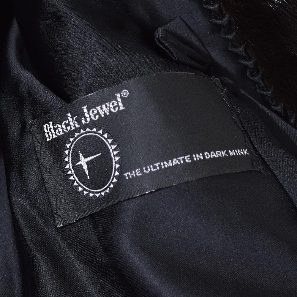 Black Jewel ダークミンク 毛皮コート セミロング 13　着丈80cm