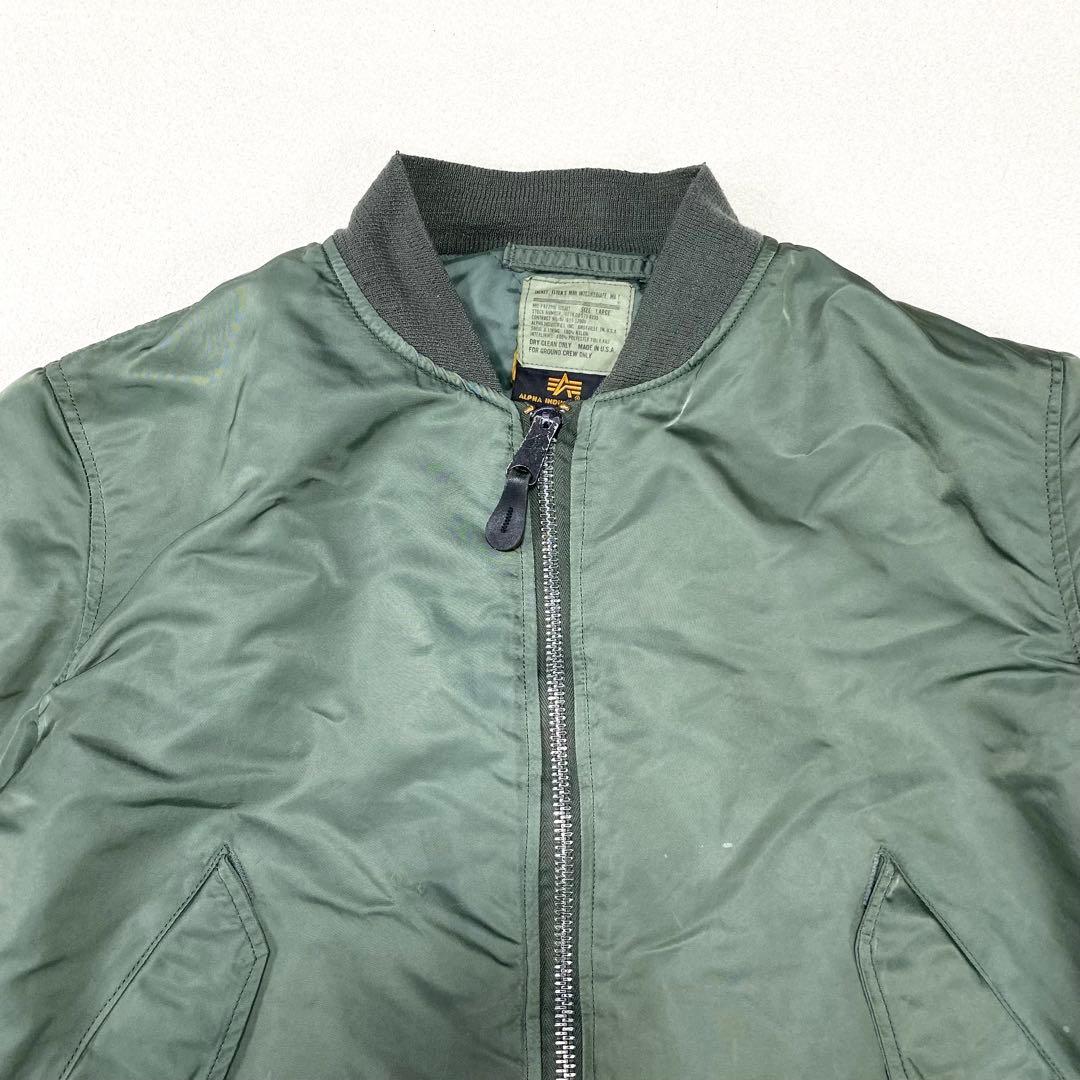 90s ALPHA MA-1 フライトジャケット グランドクルー USA製 L