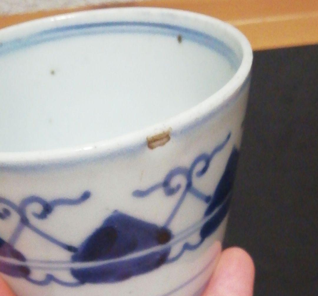 古伊万里　蕎麦猪口　三客　食器