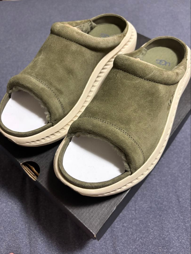【新品箱付き梱包】UGG CA805 V2 Slideサンダル 27cm カーキ