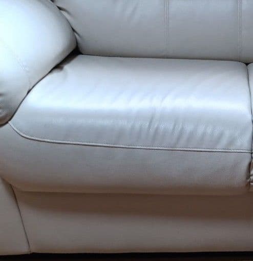 【パパイア】二人掛けソファ アイボリー 合皮