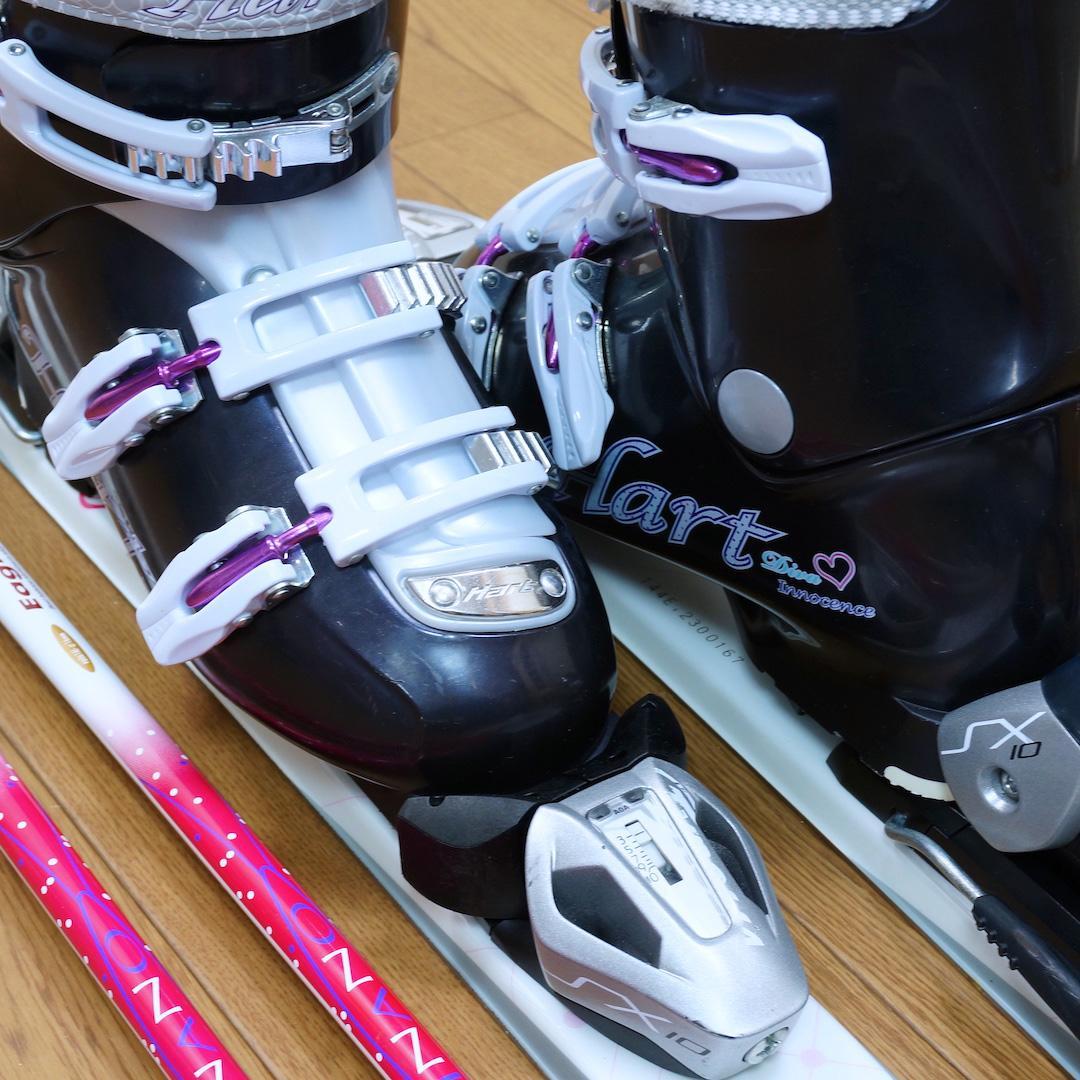 メンテ済 144cm 靴25.5cm PURE CONSCIOUS スキーセット