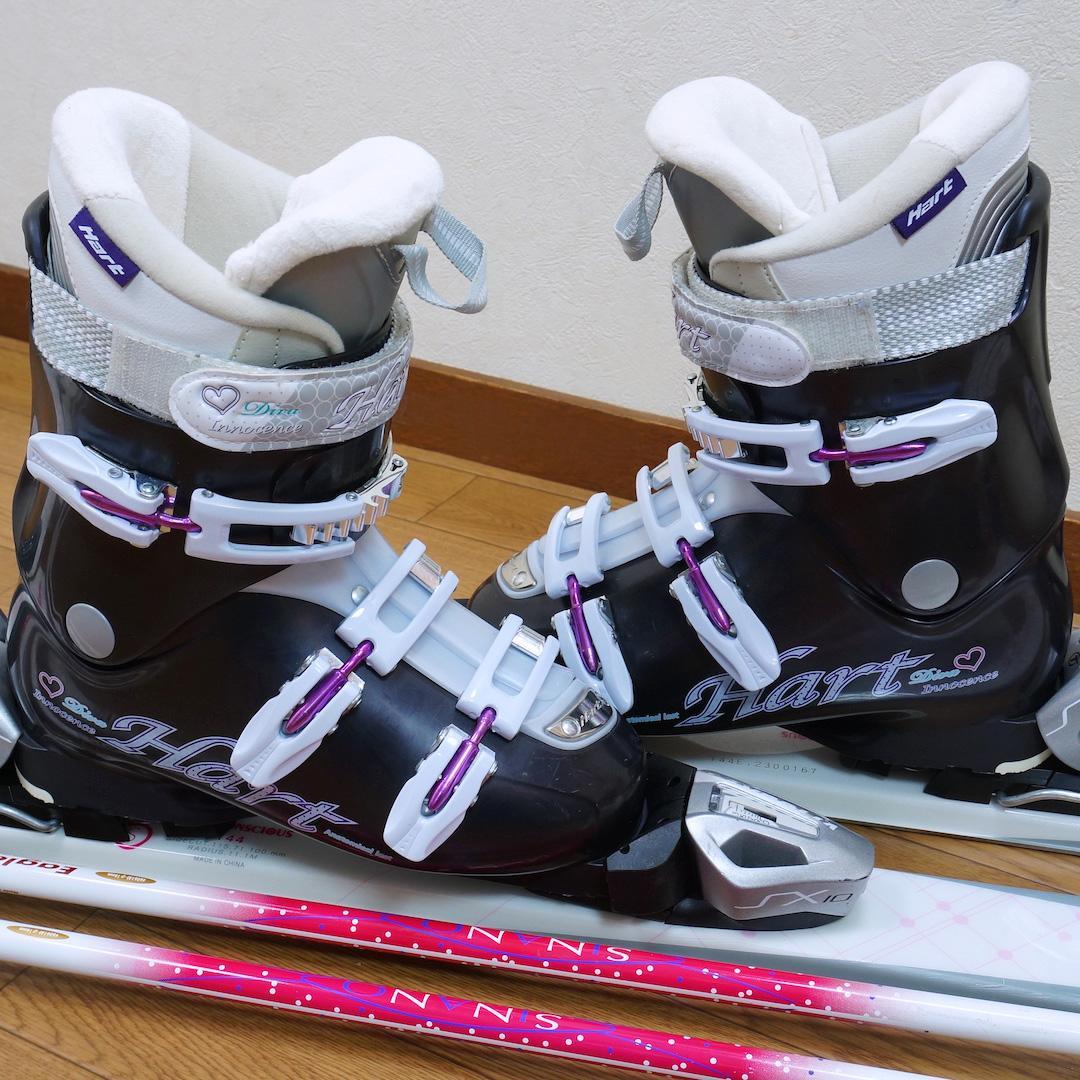 メンテ済 144cm 靴25.5cm PURE CONSCIOUS スキーセット