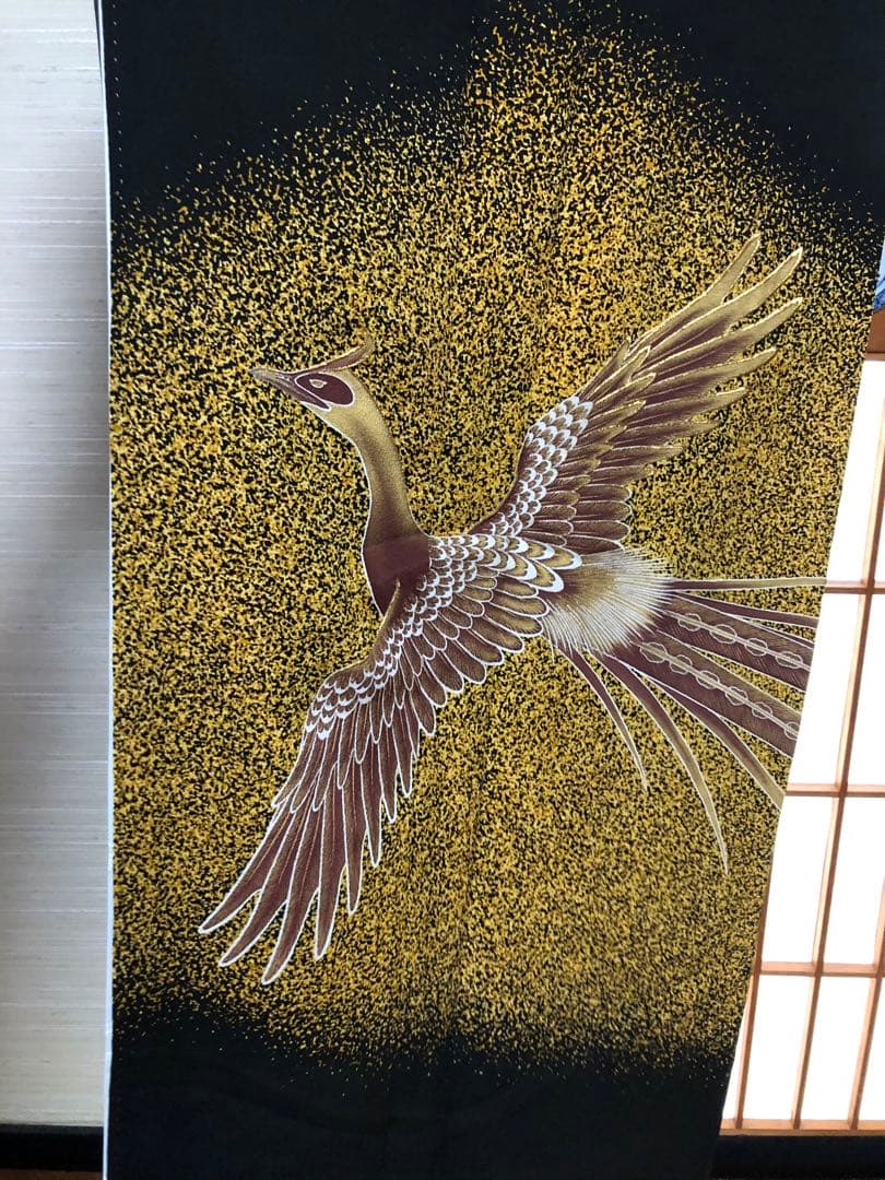 人間国宝　森口華弘　黒留袖　鳳凰