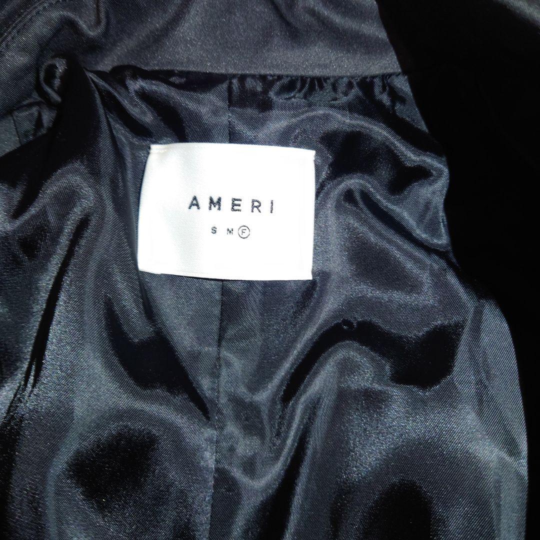 【ハロウィンセール】AMERI 黒のロングトレンチコート