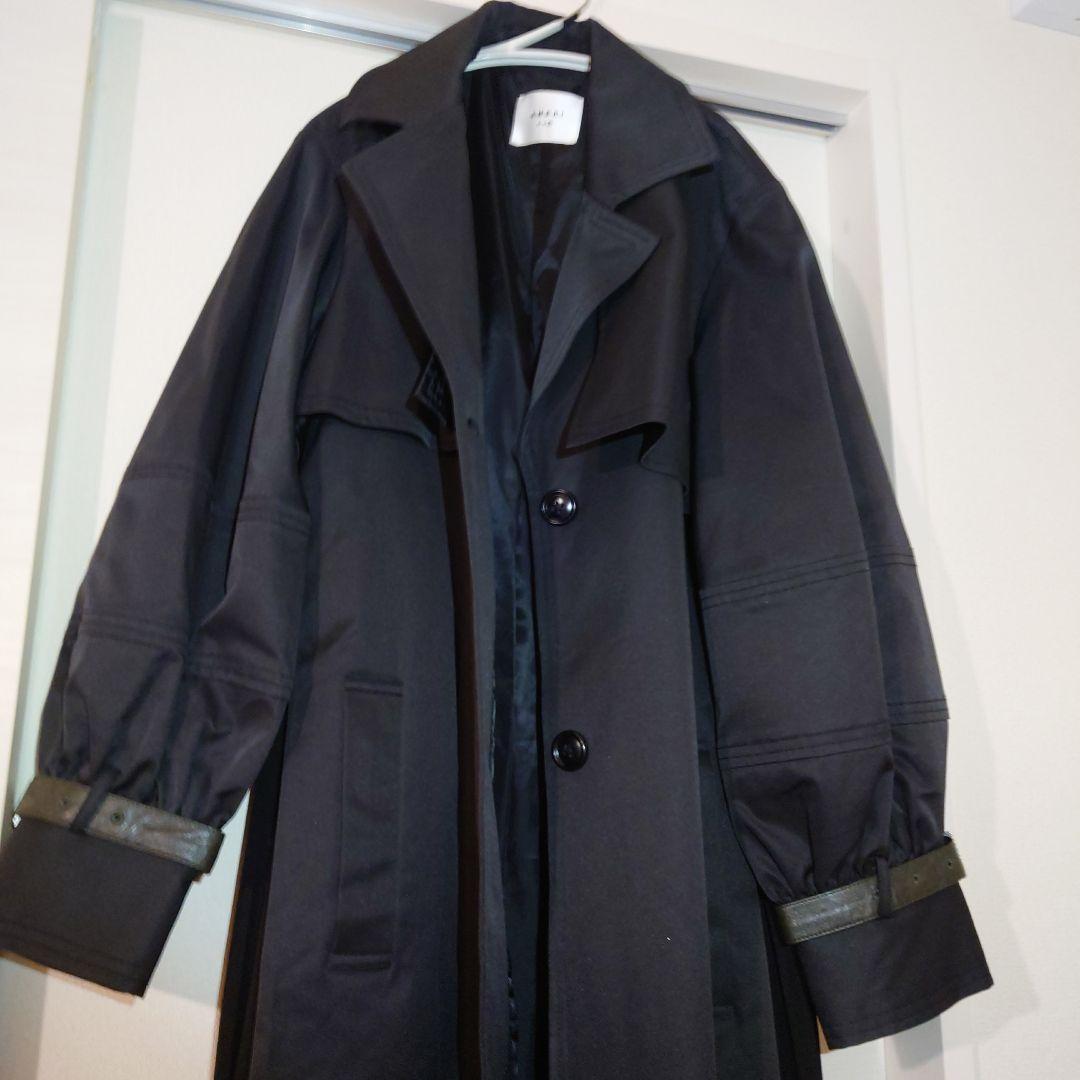 【ハロウィンセール】AMERI 黒のロングトレンチコート