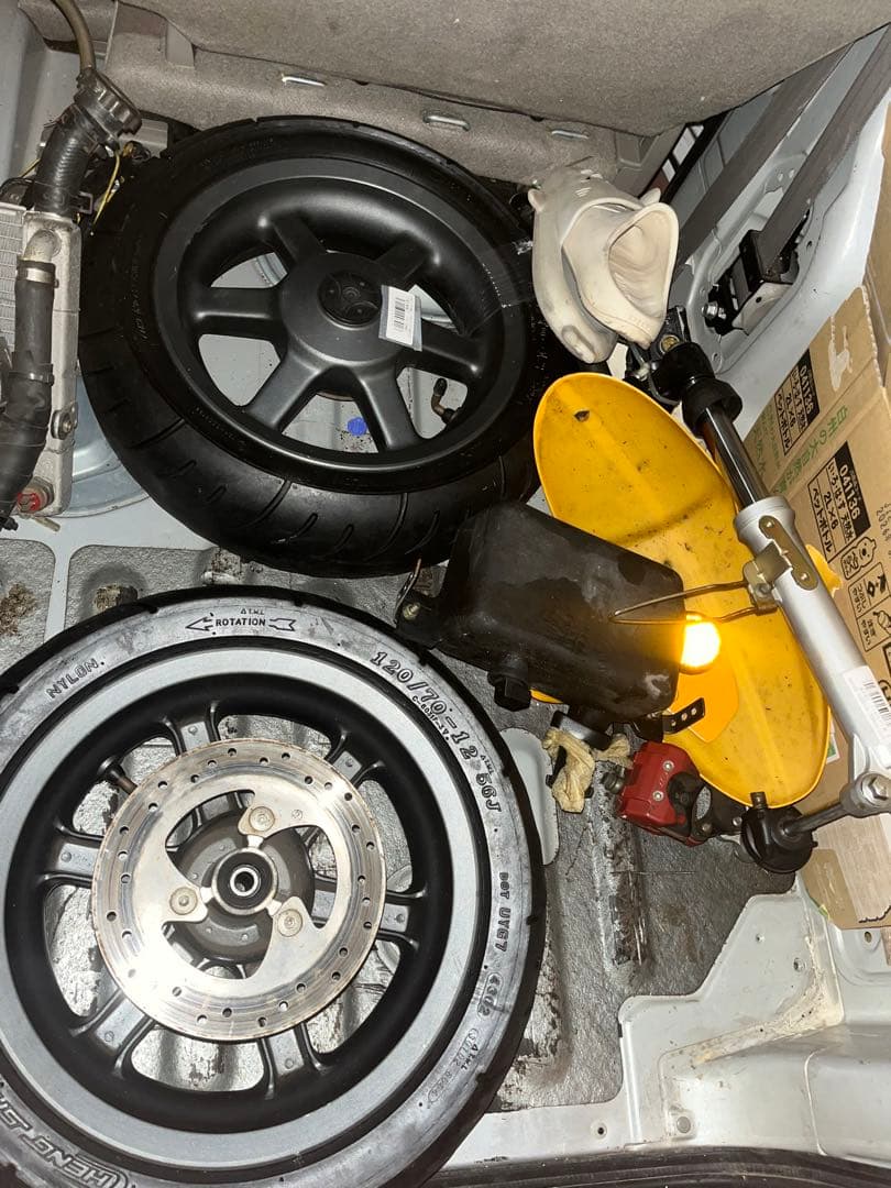 ジ*ン様 CPIビーク ポップコーン100前後アルミホイール ステム フォーク