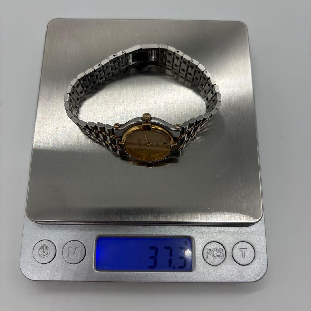 【稼働】グッチ 腕時計 9000L デイト ヴィンテージ コンビ QZ ゴールド