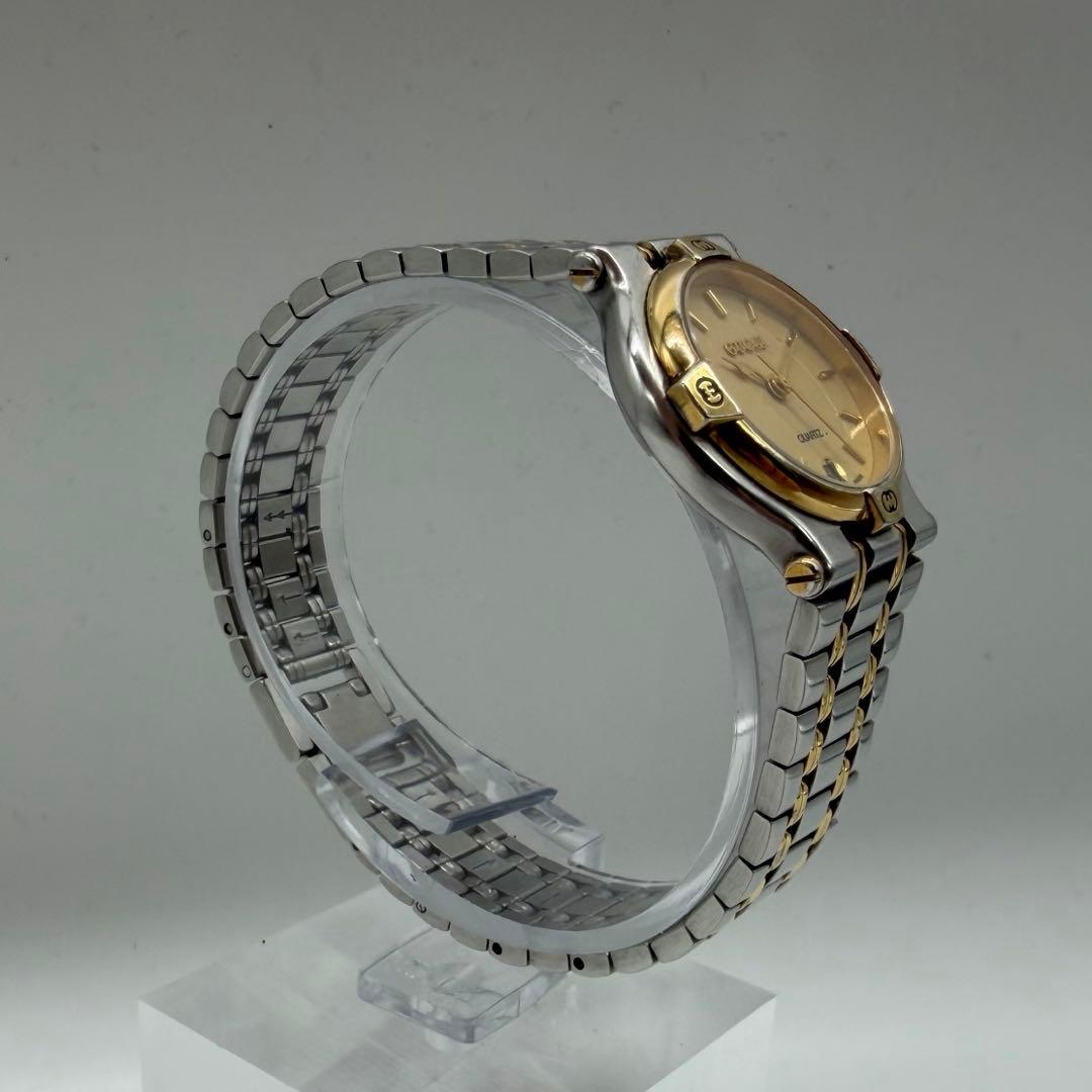 【稼働】グッチ 腕時計 9000L デイト ヴィンテージ コンビ QZ ゴールド
