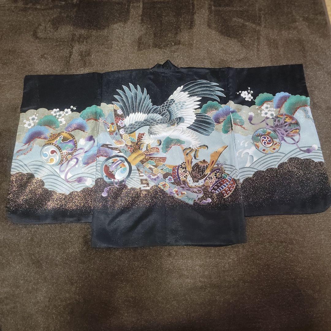 七五三 男の子 着物セット 兜と鷹のデザイン