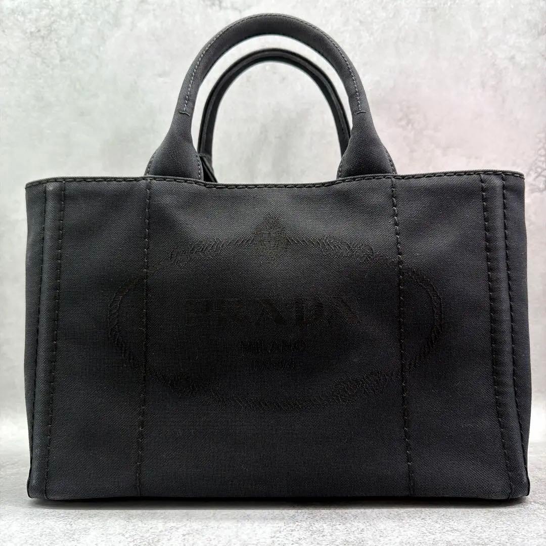PRADA プラダ カナパ S ハンドバッグ ショルダー付 2way ブラック