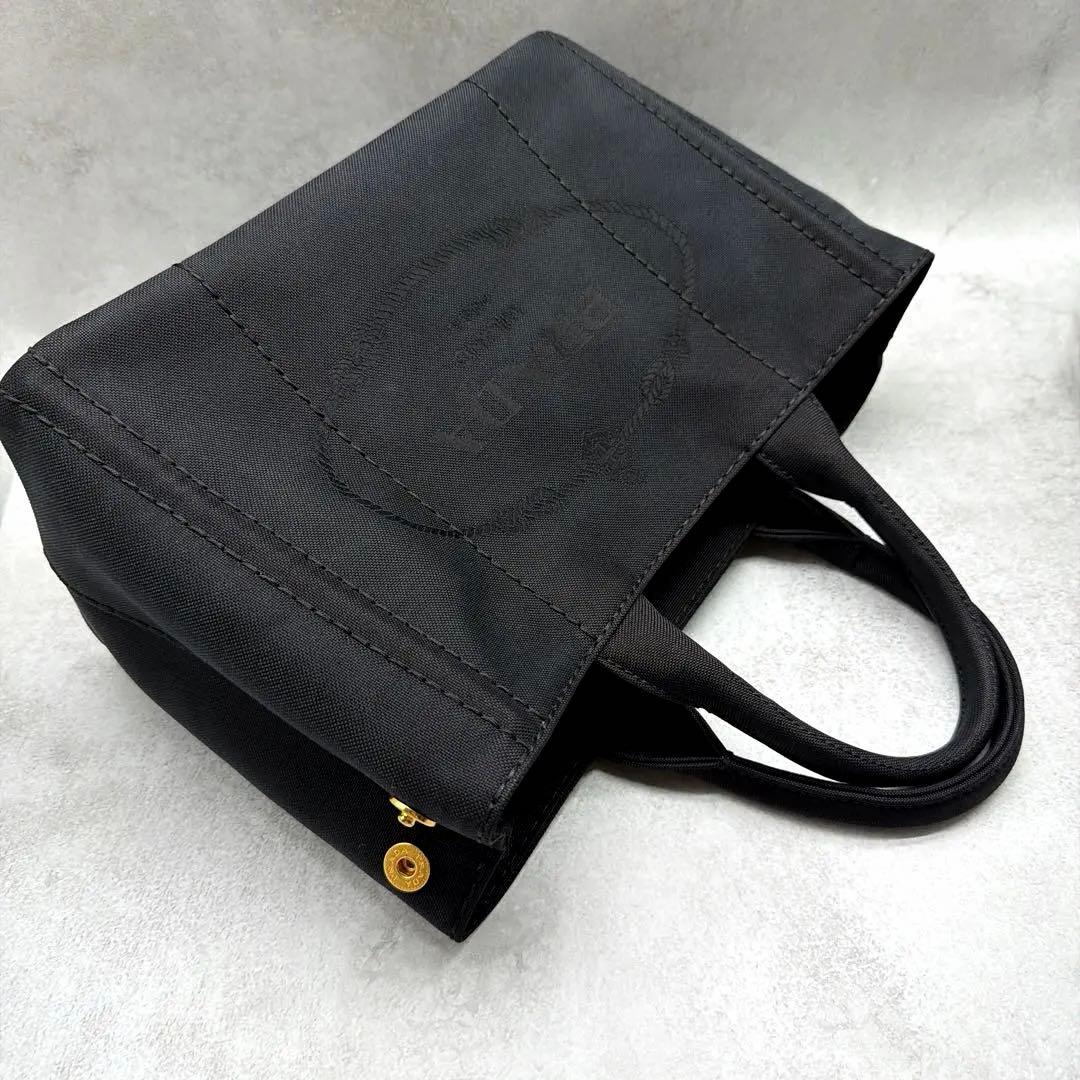 PRADA プラダ カナパ S ハンドバッグ ショルダー付 2way ブラック