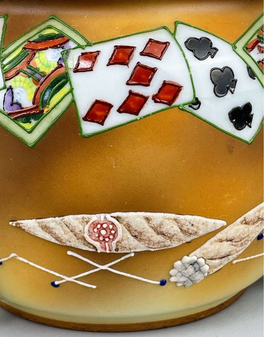 【専用・訳あり】オールドノリタケ ヒュミドール 葉巻入れ トランプ紋