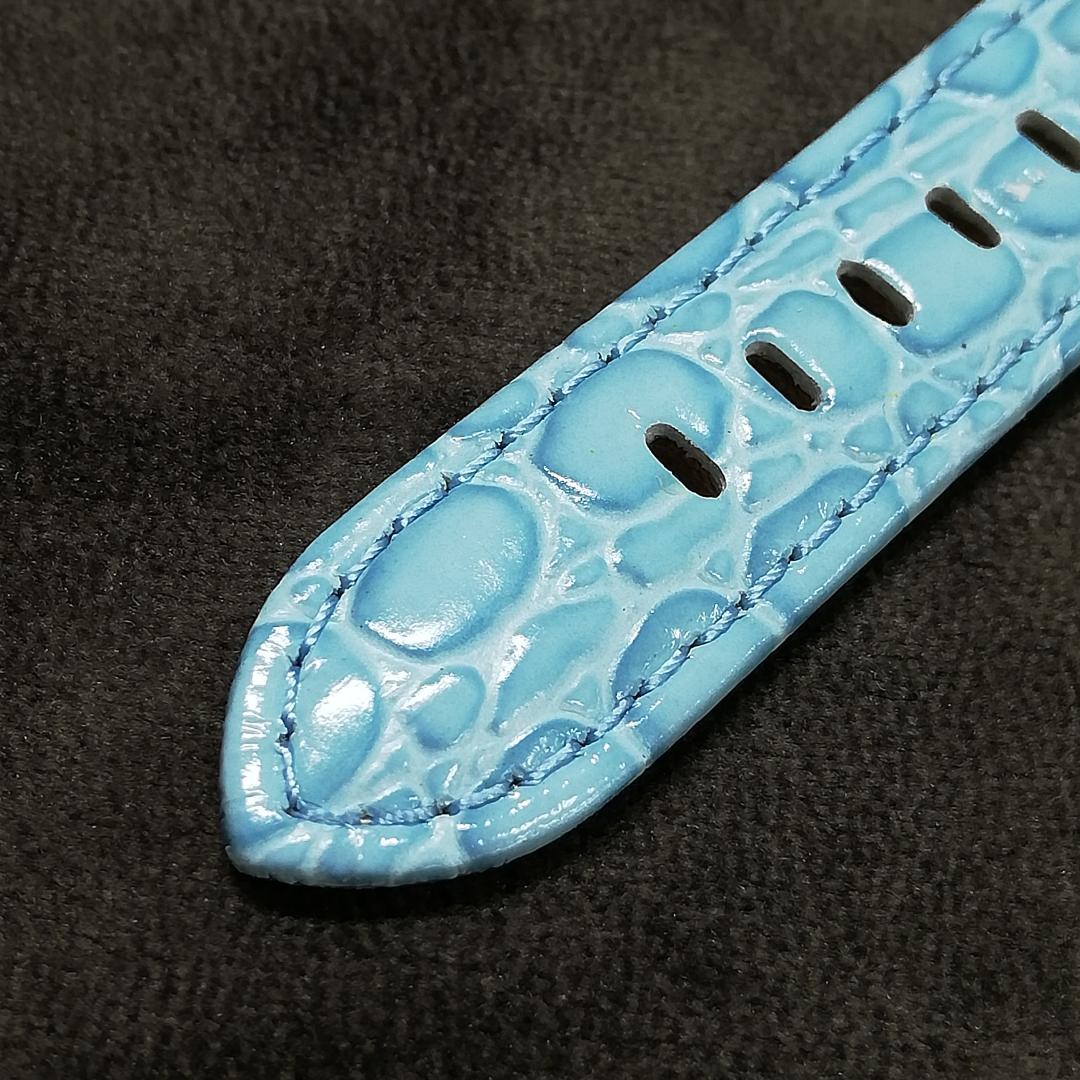 リトモラティーノ　レザー　ベルト　ライトブルー　腕時計　未使用品　(MS273）