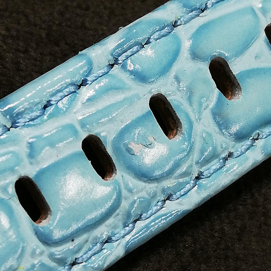 リトモラティーノ　レザー　ベルト　ライトブルー　腕時計　未使用品　(MS273）