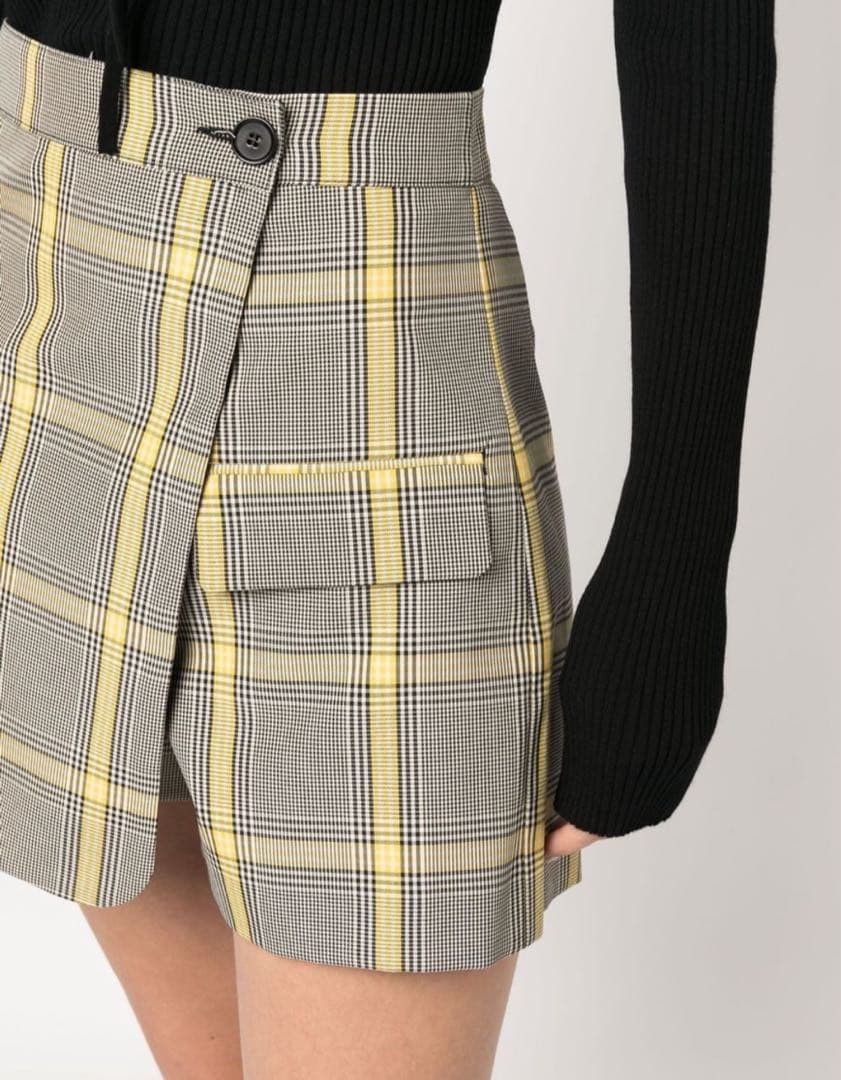 MSGM 38サイズ　スコート　イエロー　グレー