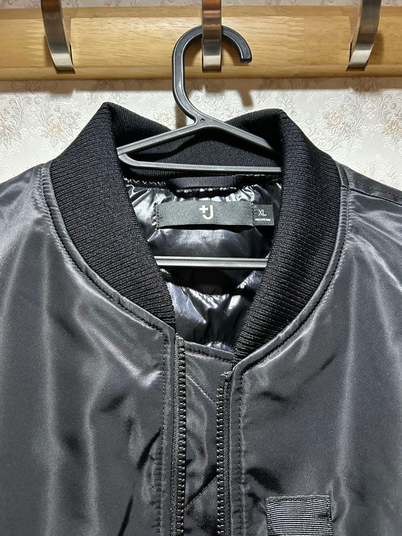 UNIQLO +J ハイブリッドダウンオーバーサイズMA-1 ブラック XL 黒