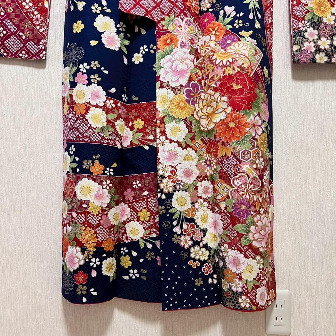 KJ2524 振袖 身丈165cm 正絹 着物 成人式 トールサイズ