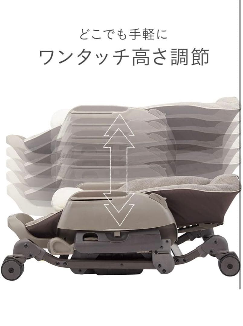 Combi ベビーベッド テーブル、クッション付き