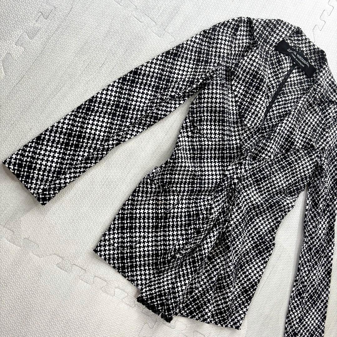 ジュンヤワタナベ コムデギャルソン ジャケット ツイード 総柄 薄手 チェック